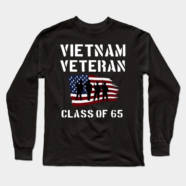 Vietnam Veteran Class of 1965 Long Sleeve T-Shirt by Dirty Custard Designs 